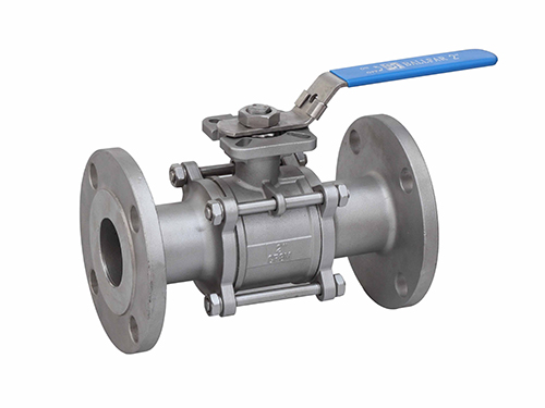 三片式碳鋼法蘭球閥